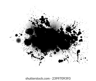 Resumen del objeto de mancha negra. dibujo a mano. No IA. Ilustración del vector