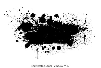 Abstract black blot object. hand drawing. Not AI. Vector illustration