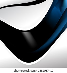 Abstract Black and Blue Background Design Template Vector Illustration