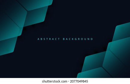 Abstract black and blue background with overlay shape and texture minimal white space background concept.
