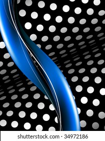 Abstract black and blue background - vector illustration