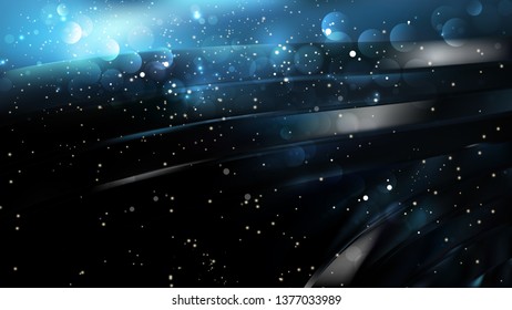 Abstract Black and Blue Blur Lights Background