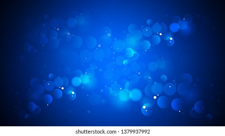 Abstract Black and Blue Blur Lights Background