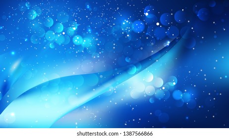 Abstract Black and Blue Blurred Bokeh Background Image