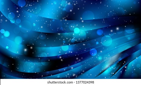 Abstract Black and Blue Blurred Lights Background