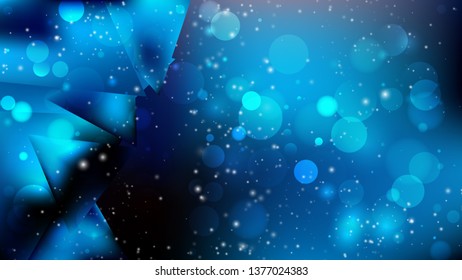 Abstract Black and Blue Bokeh Background Design