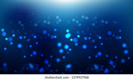 Abstract Black and Blue Bokeh Background Vector