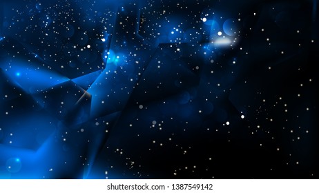 Abstract Black and Blue Bokeh Background