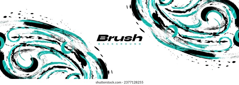 Abstract Black and Blue Brush Background. Sport Background. Brush Stroke Illustration for Banner or Poster. Scratch and Texture Elements For Design