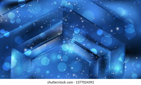 Abstract Black and Blue Defocused Background