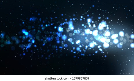 Abstract Black and Blue Defocused Background