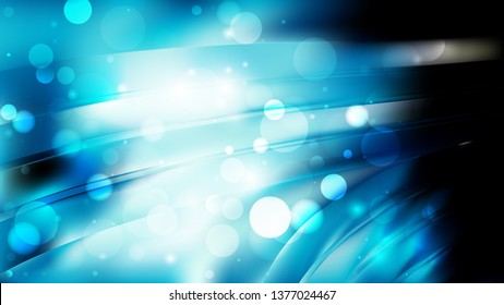 Abstract Black and Blue Defocused Lights Background Image