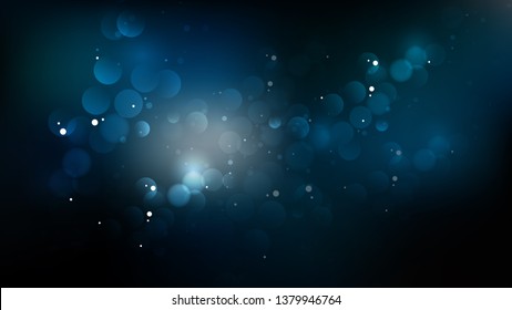 Abstract Black and Blue Defocused Lights Background Illustrator