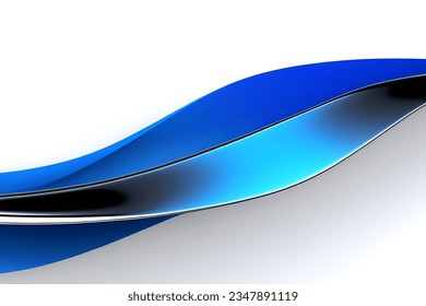 Resumen geométrico negro y azul. Aislar sobre fondo blanco. Ilustración vectorial.