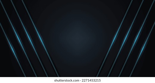 Abstract black and blue with blue glow lines on dark Black mesh background with free space for design. modern technology innovation concept background 4K