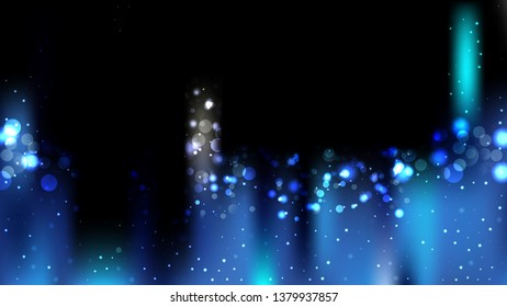 Abstract Black and Blue Illuminated Background