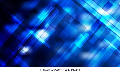 Abstract Black and Blue Lines Stripes and Shapes Background