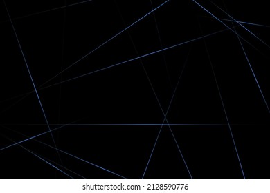 Abstract black with blue lines, triangles background modern design. Vector illustration EPS 10.