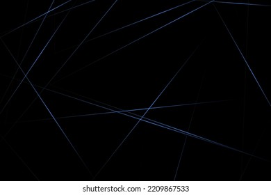 Abstraktes Schwarz mit blauen Linien, dreieckiger Hintergrund, modernes Design. Vektorgrafik EPS10.