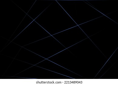 Resumen negro con líneas azules, triángulos de fondo diseño moderno. Ilustración del vector EPS 10.