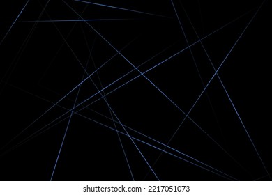 Abstraktes Schwarz mit blauen Linien, dreieckiger Hintergrund, modernes Design. Vektorgrafik EPS10.