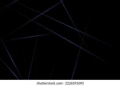 Resumen negro con líneas azules, triángulos de fondo diseño moderno. Ilustración del vector EPS 10.
