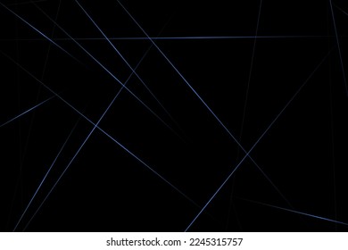 Abstract black with blue lines, triangles background modern design. Vector illustration EPS 10.