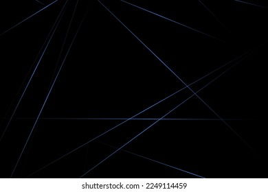 Abstraktes Schwarz mit blauen Linien, dreieckiger Hintergrund, modernes Design. Vektorgrafik EPS10.