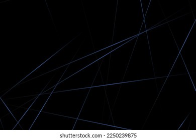 Abstract black with blue lines, triangles background modern design. Vector illustration EPS 10.