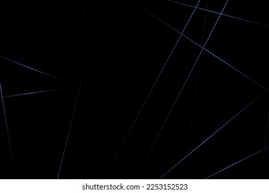 Resumen negro con líneas azules, triángulos de fondo diseño moderno. Ilustración del vector EPS 10.