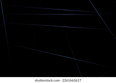 Abstract black with blue lines, triangles background modern design. Vector illustration EPS 10.