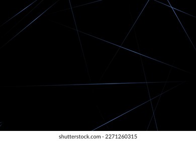 Resumen negro con líneas azules, triángulos de fondo diseño moderno. Ilustración del vector EPS 10.