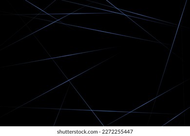 Abstract black with blue lines, triangles background modern design. Vector illustration EPS 10.