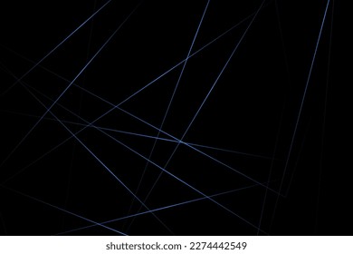 Abstract black with blue lines, triangles background modern design. Vector illustration EPS 10.