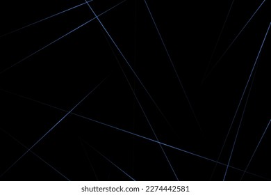 Abstract black with blue lines, triangles background modern design. Vector illustration EPS 10.