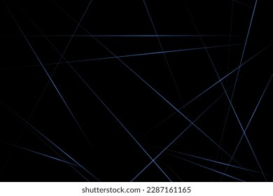 Resumen negro con líneas azules, triángulos de fondo diseño moderno. Ilustración del vector EPS 10.