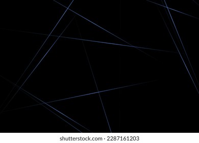 Resumen negro con líneas azules, triángulos de fondo diseño moderno. Ilustración del vector EPS 10.