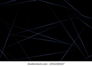 Abstract black with blue lines, triangles background modern design. Vector illustration EPS 10.