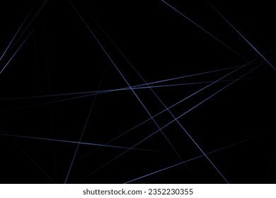 Abstract black with blue lines, triangles background modern design. Vector illustration EPS 10.