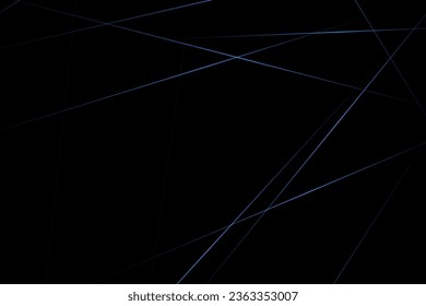 Abstract black with blue lines, triangles background modern design. Vector illustration EPS 10.