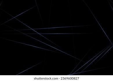 Abstract black with blue lines, triangles background modern design. Vector illustration EPS 10.