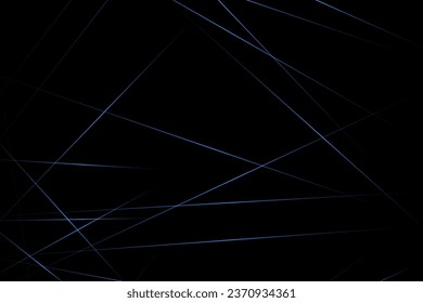 Resumen negro con líneas azules, triángulos de fondo diseño moderno. Ilustración del vector EPS 10.