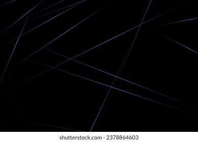 Abstract black with blue lines, triangles background modern design. Vector illustration EPS 10.