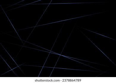 Abstract black with blue lines, triangles background modern design. Vector illustration EPS 10.