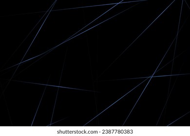 Abstract black with blue lines, triangles background modern design. Vector illustration EPS 10.