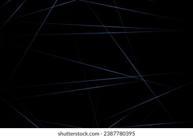 Resumen negro con líneas azules, triángulos de fondo diseño moderno. Ilustración del vector EPS 10.
