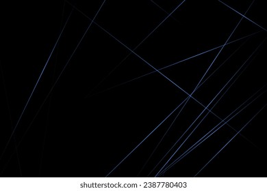 Resumen negro con líneas azules, triángulos de fondo diseño moderno. Ilustración del vector EPS 10.