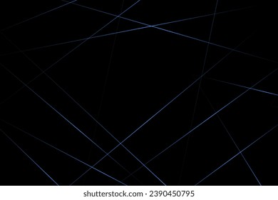 Resumen negro con líneas azules, triángulos de fondo diseño moderno. Ilustración del vector EPS 10.