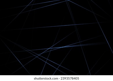 Abstraktes Schwarz mit blauen Linien, dreieckiger Hintergrund, modernes Design. Vektorgrafik EPS10.