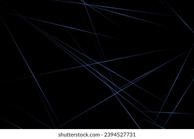 Abstract black with blue lines, triangles background modern design. Vector illustration EPS 10.
